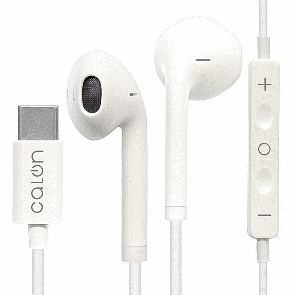 calon Type Cステレオイヤホンマイク SW,vol付 デジタル ホワイト