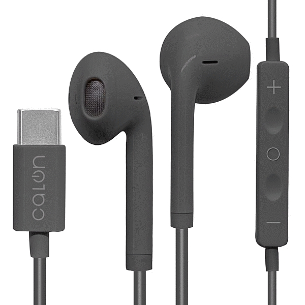 calon Type Cステレオイヤホンマイク SW,vol付 デジタル チャコールグレー