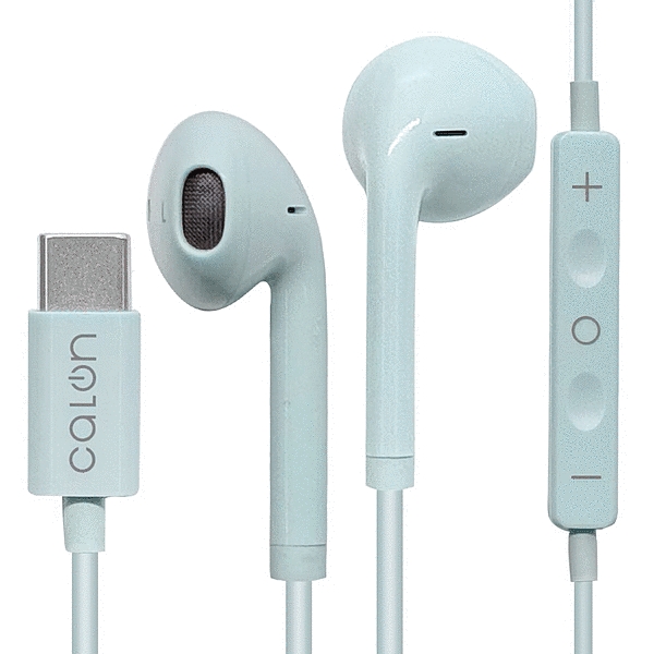 calon Type Cステレオイヤホンマイク SW,vol付 デジタル スモーキーブルー