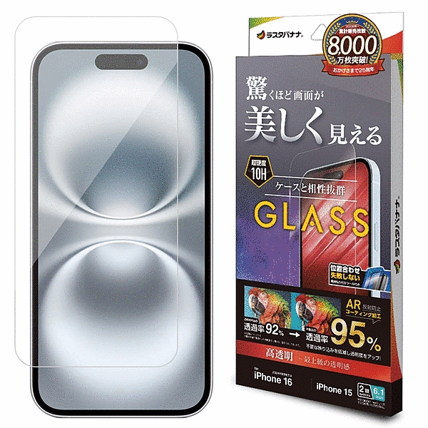 ガラスフィルム 液晶が美しく見える 低反射 超ARコーティング 簡単貼り付け治具付き