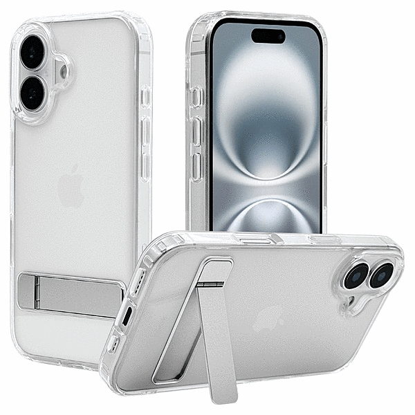 ハイブリッドケース TPU/PC キックスタンド付きケース クリア