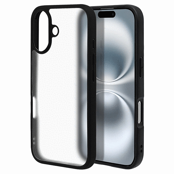 RHINOX ハイブリッドケース TPU/アクリル 2H 衝撃吸収 MIL規格準拠 ブラック/フロストホワイト