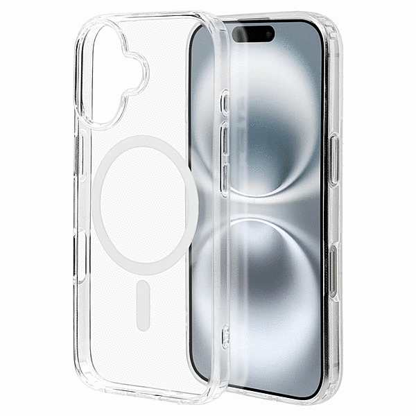 RHINOX ハイブリッドケース TPU/アクリル 5H 衝撃吸収 MIL規格準拠 Magsafe対応 クリア