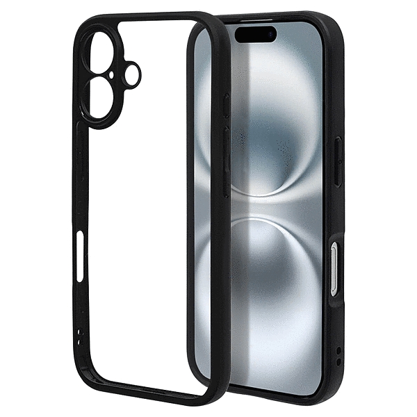 RHINOX 極限保護 ハイブリッドケース TPU/アクリル 5H 衝撃吸収 MIL規格準拠 ブラック/クリア