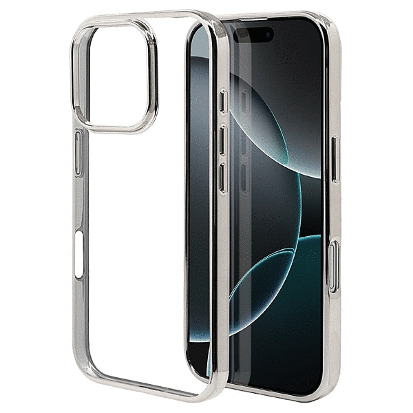 TPUメタルフレームケース シルバー