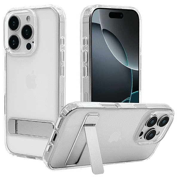 ハイブリッドケース TPU/PC キックスタンド付きケース クリア