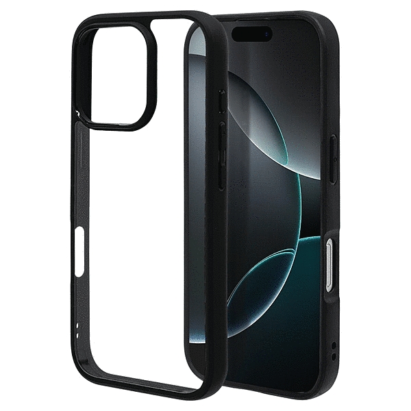 RHINOX ハイブリッドケース TPU/アクリル 5H 衝撃吸収 MIL規格準拠 ブラック/クリア