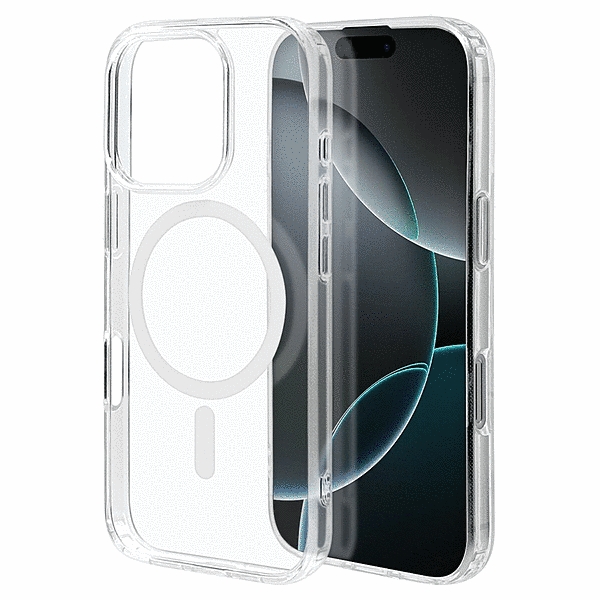 RHINOX ハイブリッドケース TPU/アクリル 5H 衝撃吸収 MIL規格準拠 Magsafe対応 クリア