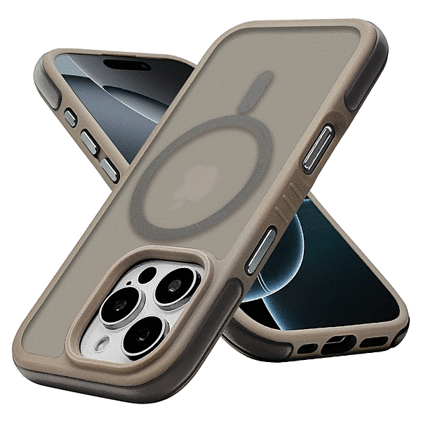 Air-C ハイブリッドケース TPU/PC 衝撃吸収 エアクッション付き MIL規格準拠 Magsafe対応 トープ