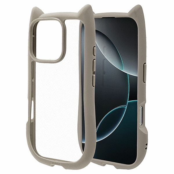 mimi 猫耳ハイブリッドケース TPU/PC MIL規格準拠 トープ