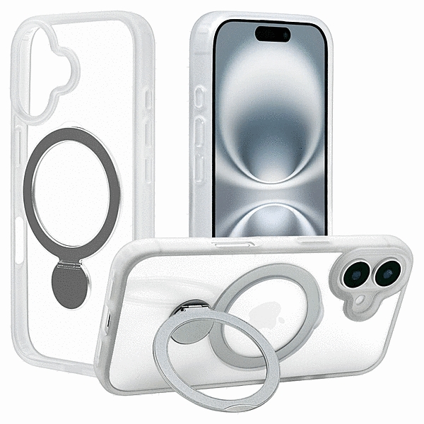 ZEROSAFE Shaft Magsafe対応 360°回転スタンドケース ホワイト