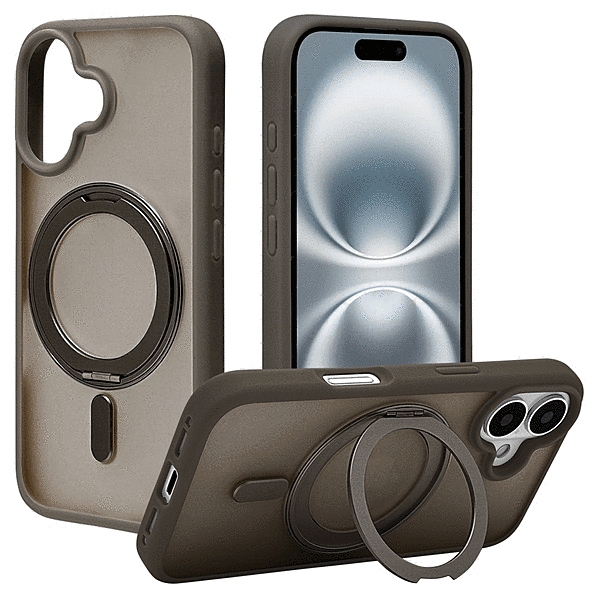 ZEROSAFE Circle Magsafe対応 360°回転スタンドケース フロストナチュラル