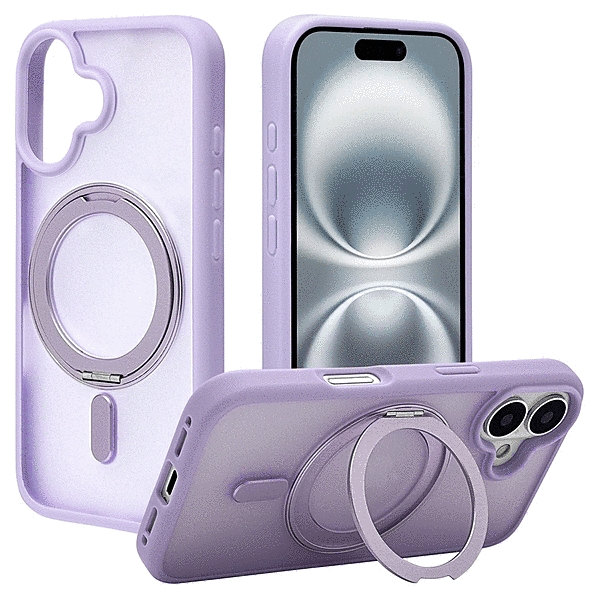 ZEROSAFE Circle Magsafe対応 360°回転スタンドケース フロストパープル