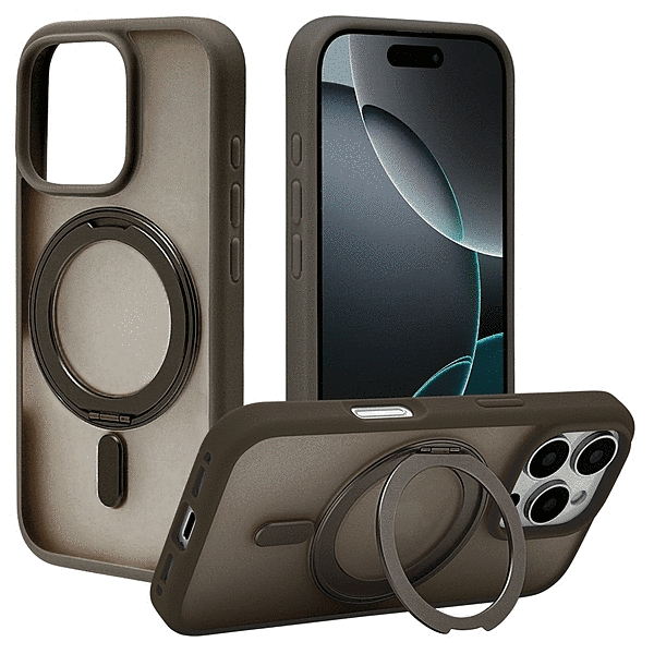 ZEROSAFE Circle Magsafe対応 360°回転スタンドケース フロストナチュラル