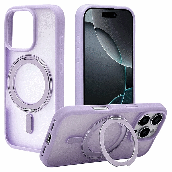 ZEROSAFE Circle Magsafe対応 360°回転スタンドケース フロストパープル
