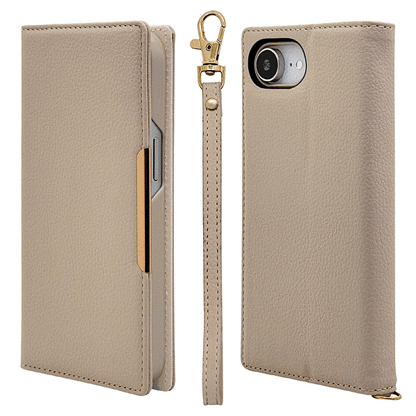 iLBe ハンドストラップ付き手帳ケース エトープ