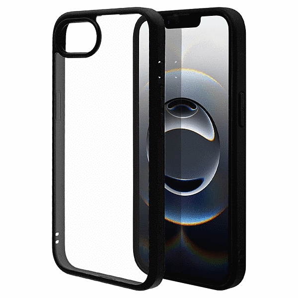 RHINOX ハイブリッドケース TPU/アクリル 5H 衝撃吸収 MIL規格準拠 ブラック/クリア