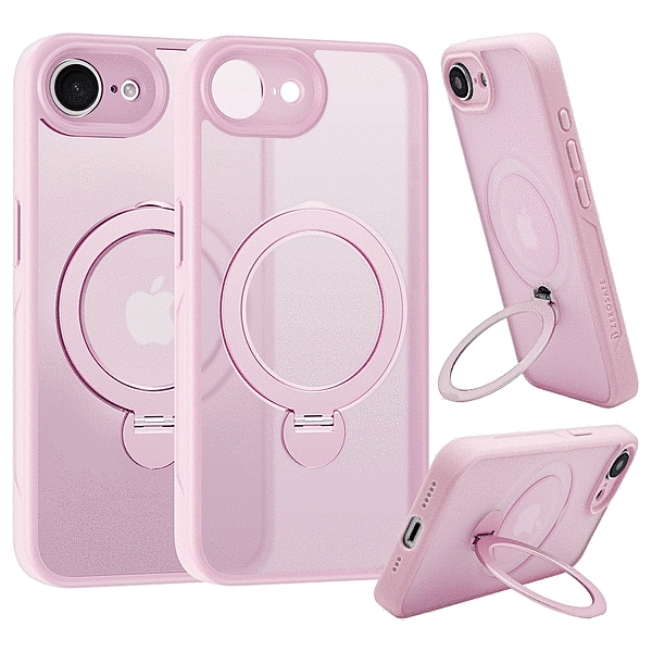 ZEROSAFE Shaft Magsafe対応 360°回転スタンドケース フロストピンク