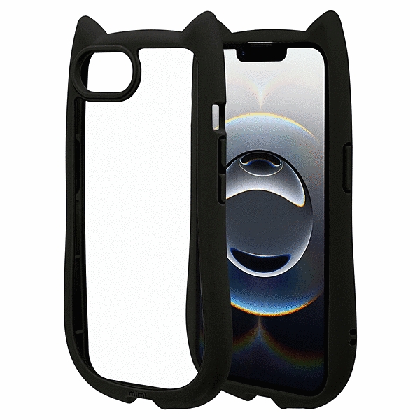 mimi 猫耳ハイブリッドケース TPU/PC MIL規格準拠 ブラック