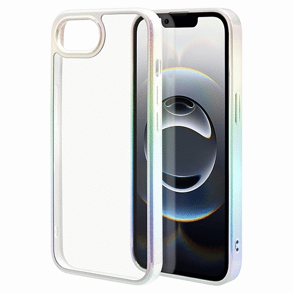 aurora ハイブリッドケース TPU/PC オーロラフレーム ホワイト/クリア