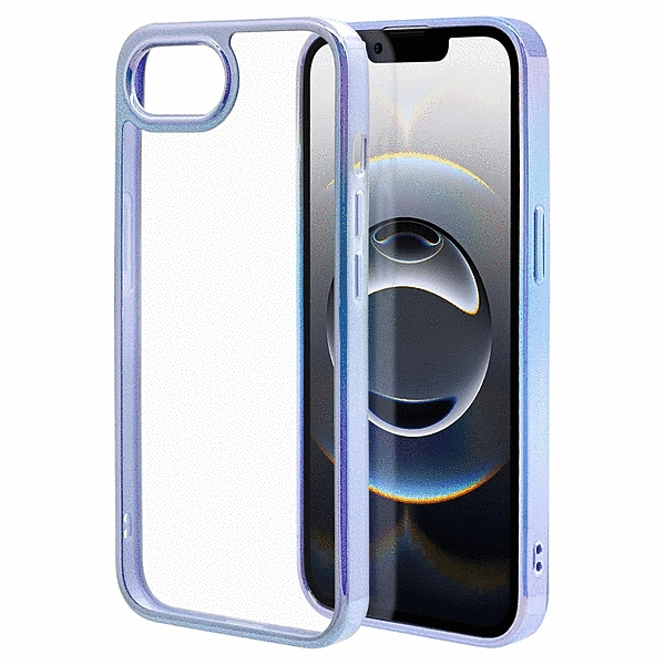 aurora ハイブリッドケース TPU/PC オーロラフレーム パープル/クリア