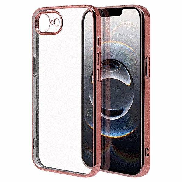 極限保護 TPUメタルフレームケース ピンクゴールド