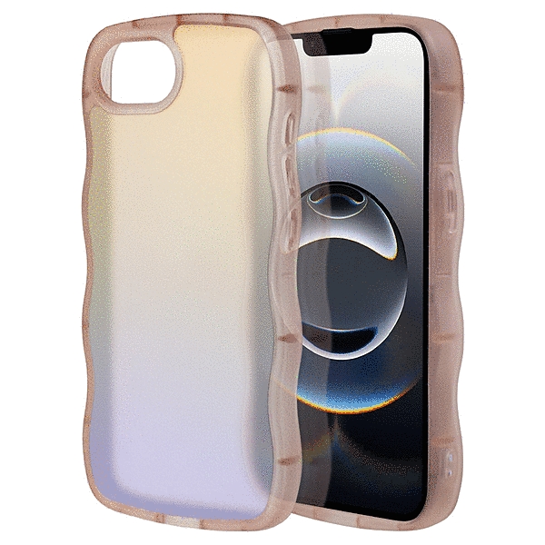 my.DECOR wave ハイブリッドケース ホログラム ピンク