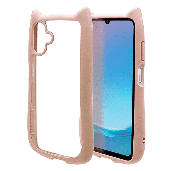 mimi 猫耳ハイブリッドケース TPU/PC MIL規格準拠 スモーキーピンク