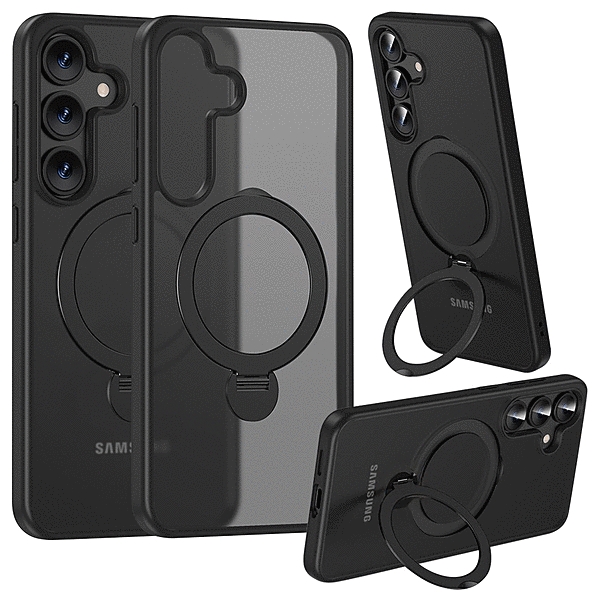 ZEROSAFE Shaft ワイヤレス充電対応 360°回転スタンドケース フロストブラック