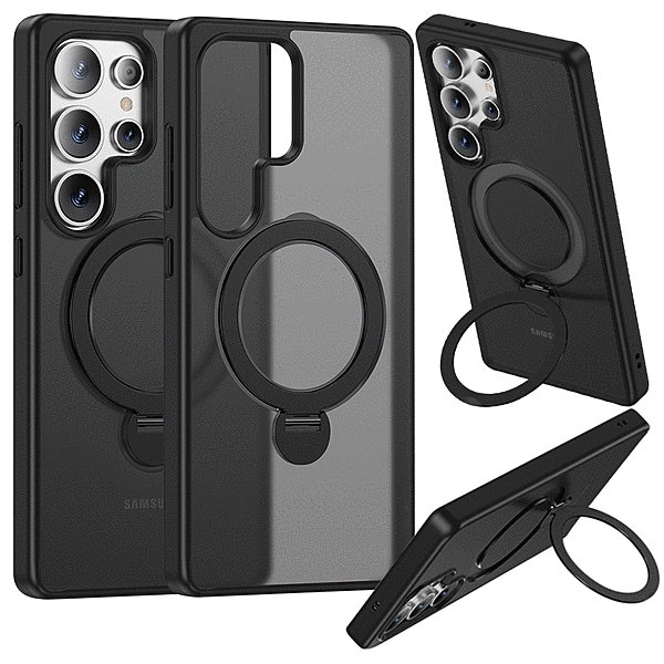 ZEROSAFE Shaft ワイヤレス充電対応 360°回転スタンドケース フロストブラック