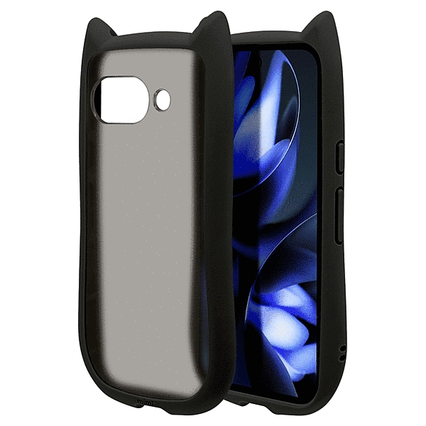 mimi 猫耳ハイブリッドケース TPU/PC MIL規格準拠 ブラック/フロストブラック