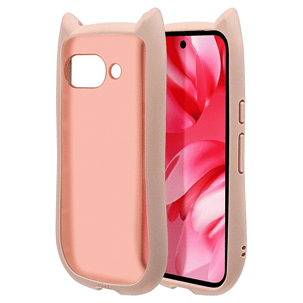 mimi 猫耳ハイブリッドケース TPU/PC MIL規格準拠 スモーキーピンク/フロストピンク