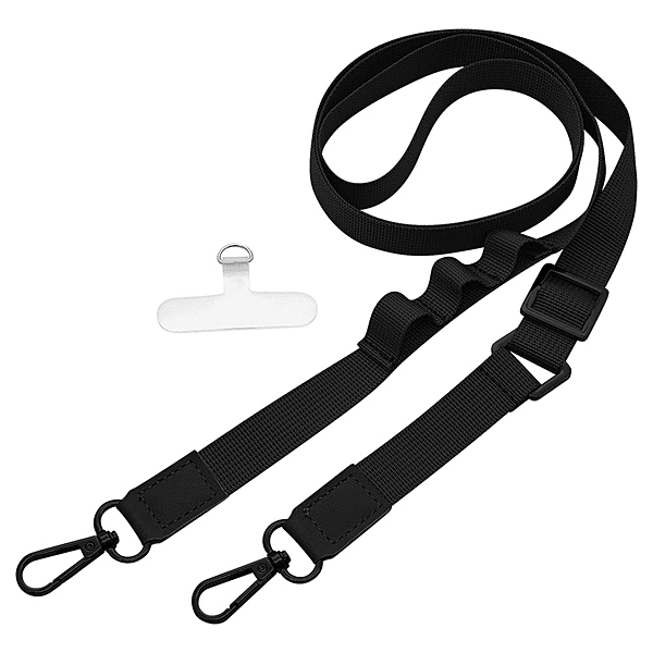 平紐ショルダーストラップ ストラップホルダーシートセット ブラック