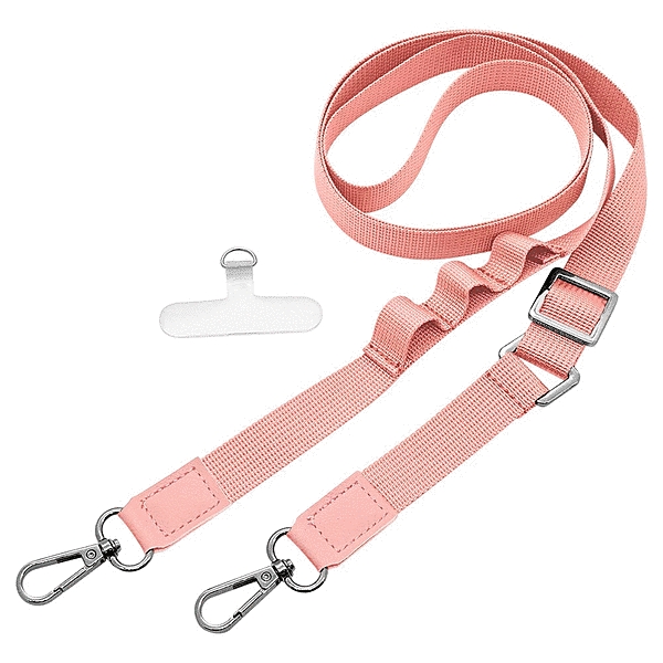 平紐ショルダーストラップ ストラップホルダーシートセット ピンク