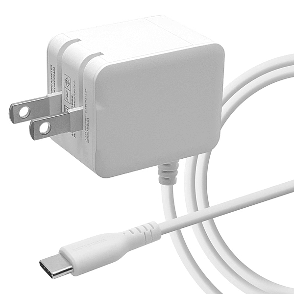 AC充電器 ケーブル直mini-breaker付Type-C 2.4A 1.2m ホワイト