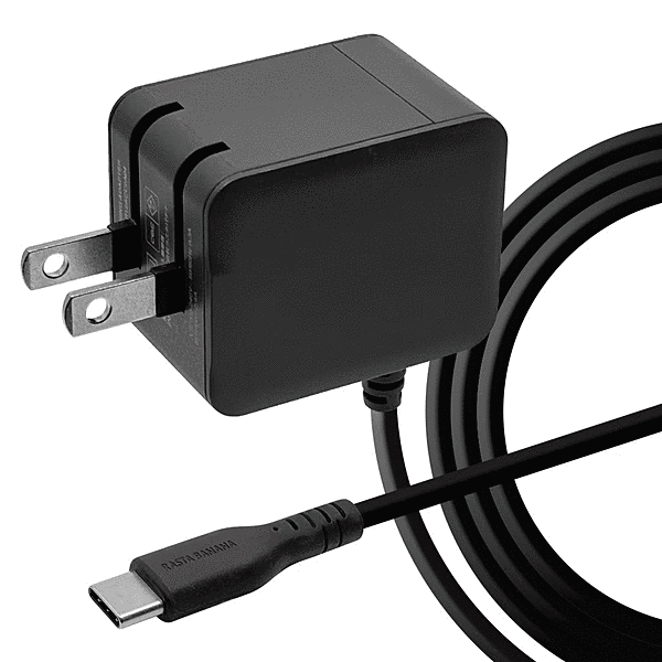 AC充電器 ケーブル直mini-breaker付Type-C 2.4A 2.0m チャコールグレー