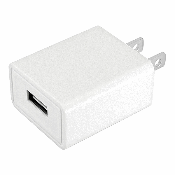 AC充電器 USB-Aポート 2A 理美容パッケージ ホワイト