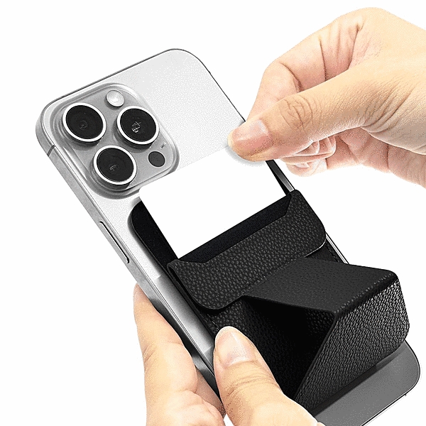 MagSafe対応 カードポケット スタンド機能付き ブラック