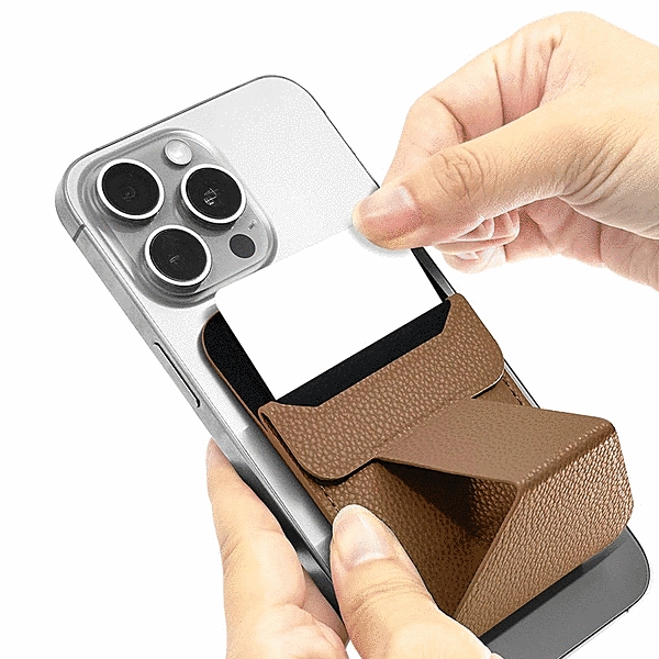 MagSafe対応 カードポケット スタンド機能付き ベージュ