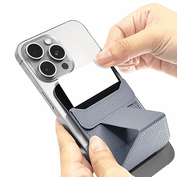 MagSafe対応 カードポケット スタンド機能付き ブルー