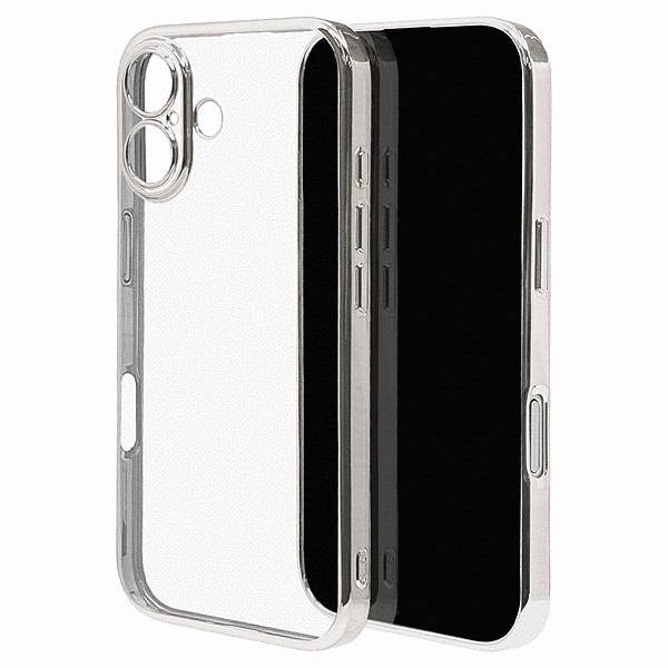 極限保護 TPUメタルフレームケース シルバー