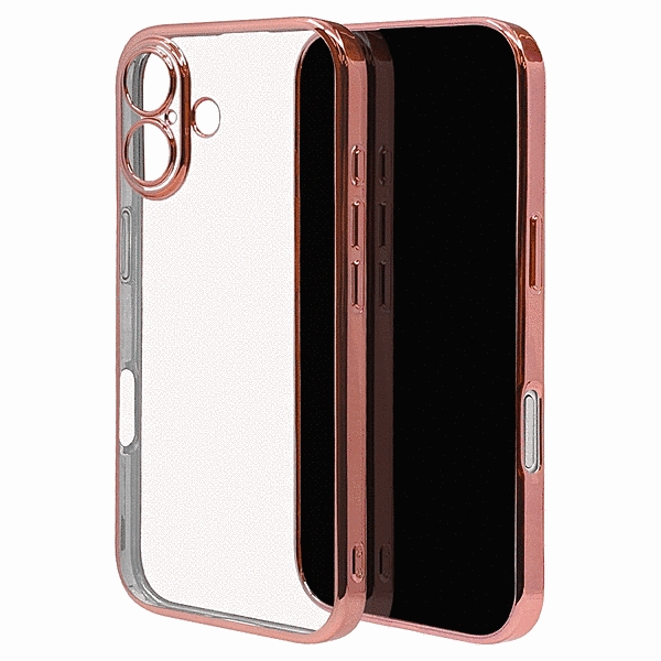 極限保護 TPUメタルフレームケース ピンクゴールド