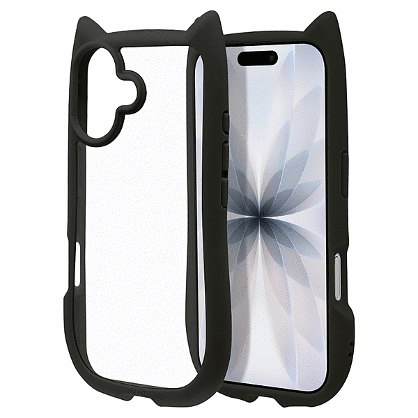 mimi 猫耳ハイブリッドケース TPU/PC MIL規格準拠 ブラック