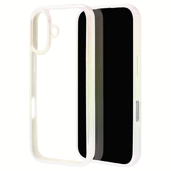 aurora ハイブリッドケース TPU/PC オーロラフレーム ホワイト/クリア