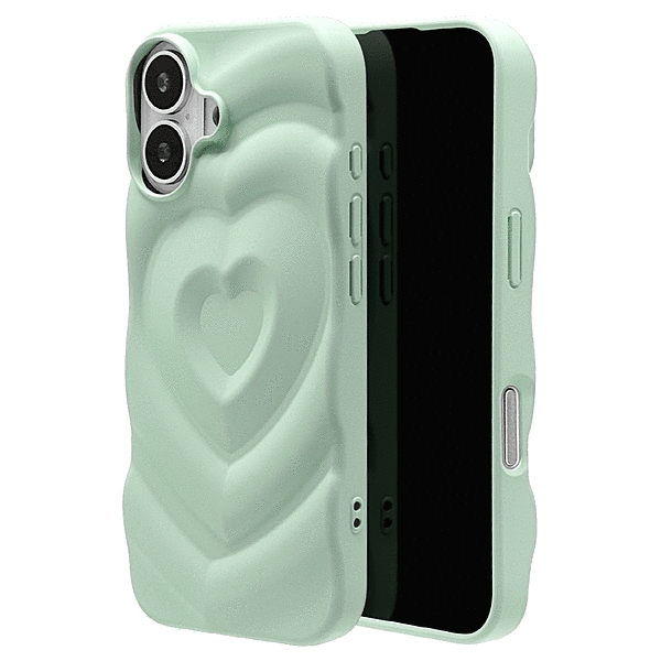 my.DECOR ハートウェーブTPUケース ミント