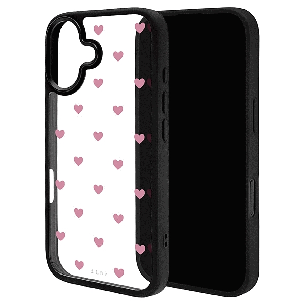 iLBe ハートパターン ハイブリッドケース ピンク