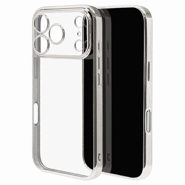 極限保護 TPUメタルフレームケース シルバー