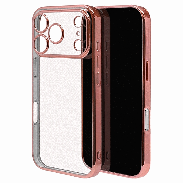 極限保護 TPUメタルフレームケース ピンクゴールド