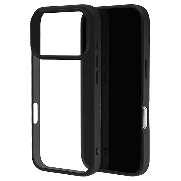 RHINOX ハイブリッドケース TPU/アクリル 5H 衝撃吸収 MIL規格準拠 ブラック/クリア