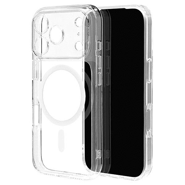 RHINOX 極限保護 ハイブリッドケース TPU/アクリル 5H 衝撃吸収 MIL規格準拠 磁力充電対応 クリア